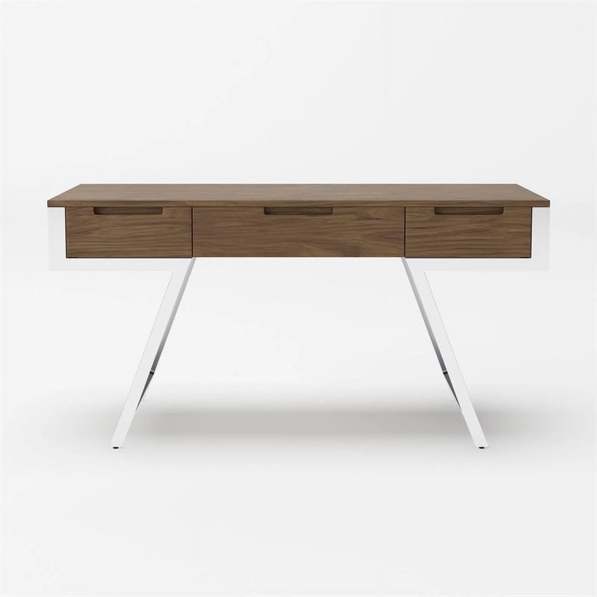 3 Drawer Walnut Chrome Desk A874059