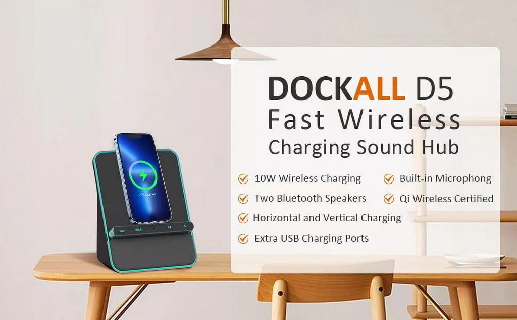 Wireless Charging Bluetooth Speaker with Handsfree Call B519