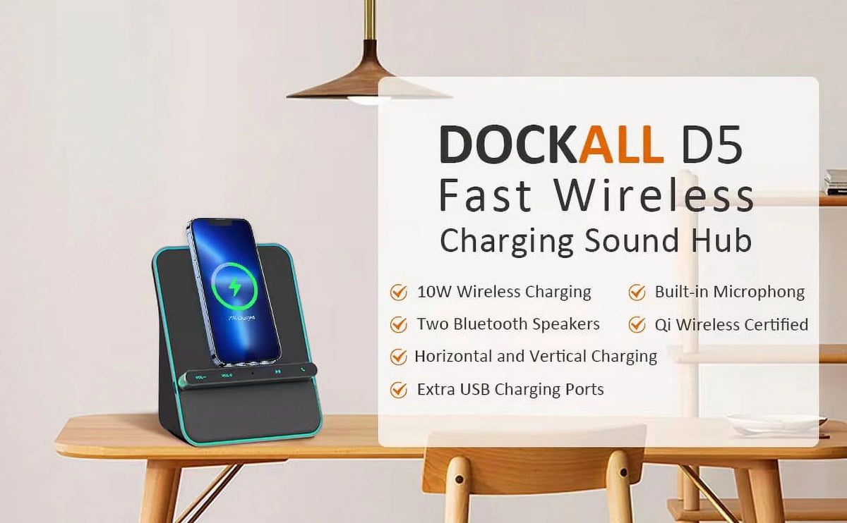 Wireless Charging Bluetooth Speaker with Handsfree Call B519