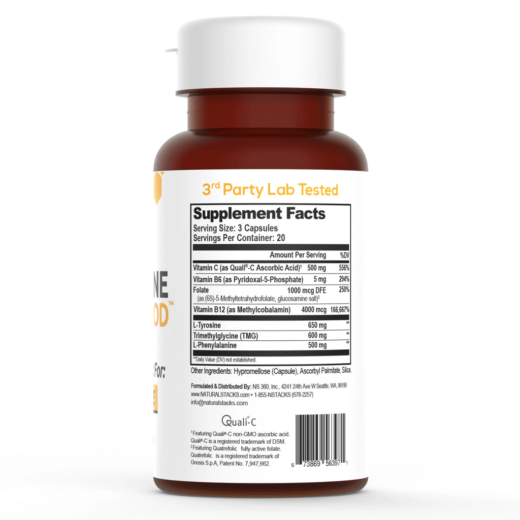 Dopamine Focus Supplement with L-Tyrosine, 60 Capsules T784