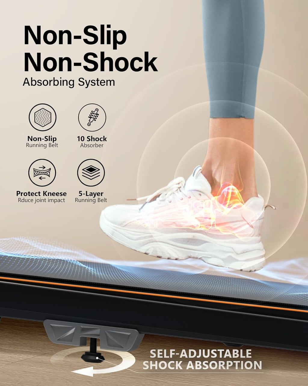 Walking Pad Treadmill with Incline, 2.5HP, 265lbs Capacity P24952