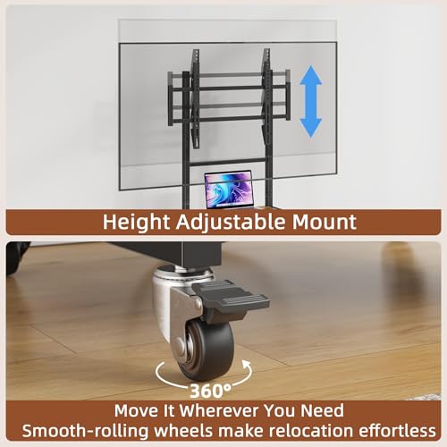Rolling TV Stand with Wheels and Mount N923