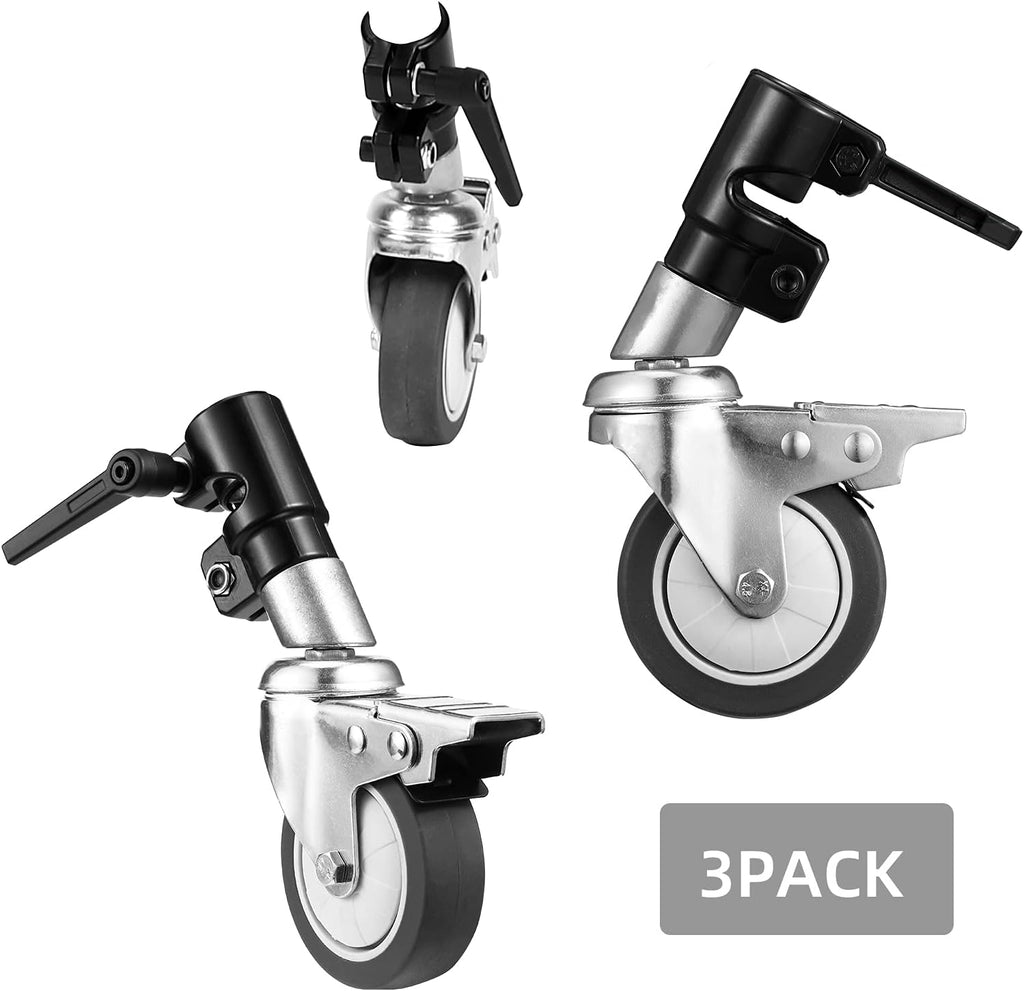 Swivel Caster Set of 3 with Brake for C Stand T2663