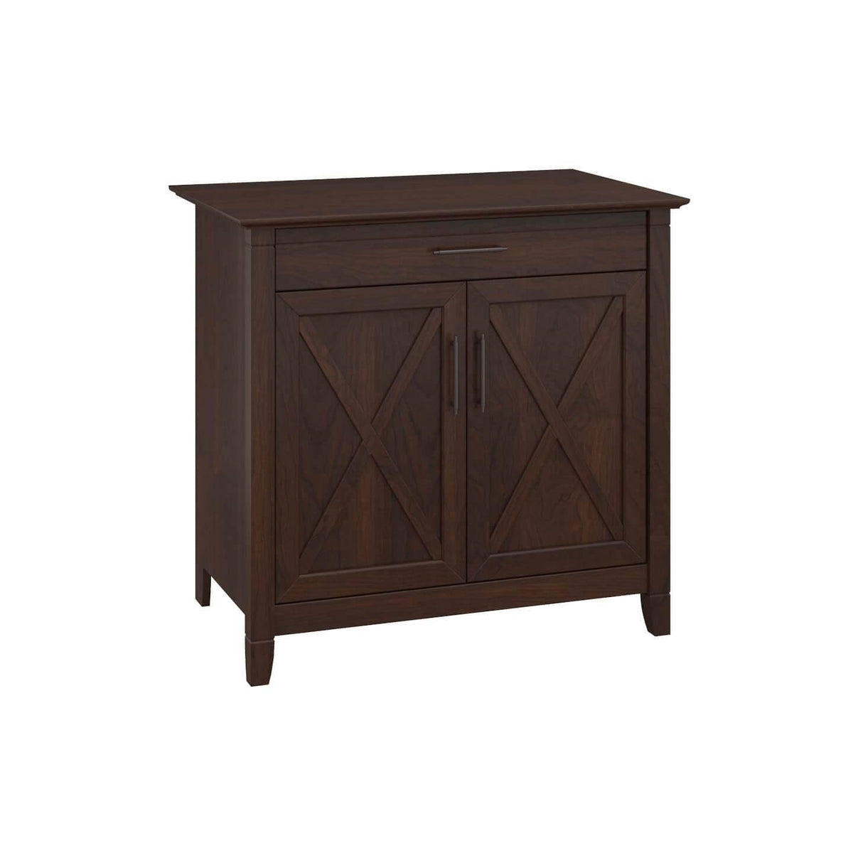 Pure White Oak Secretary Desk with Keyboard Tray and Storage Cabinet X956776