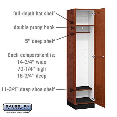 Solid Oak Executive Wood Locker Single Tier J77895