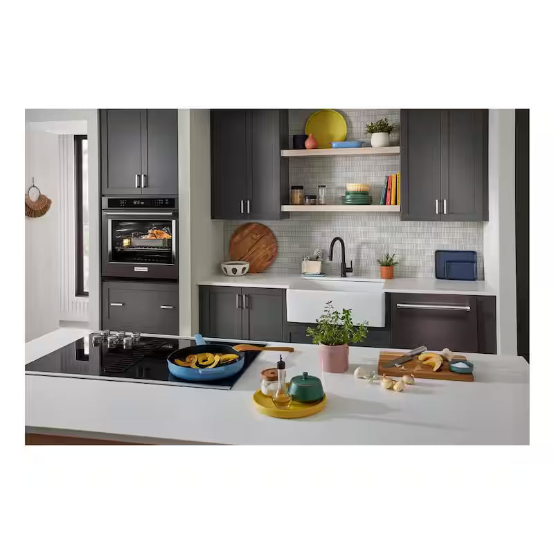 30 in. Single Electric Wall Oven with Convection Self-Cleaning in Black Stainless Steel O94095