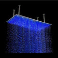 Oil Rubbed Bronze Ceiling Mount Rainfall LED Shower Head with Shower Arm F54249