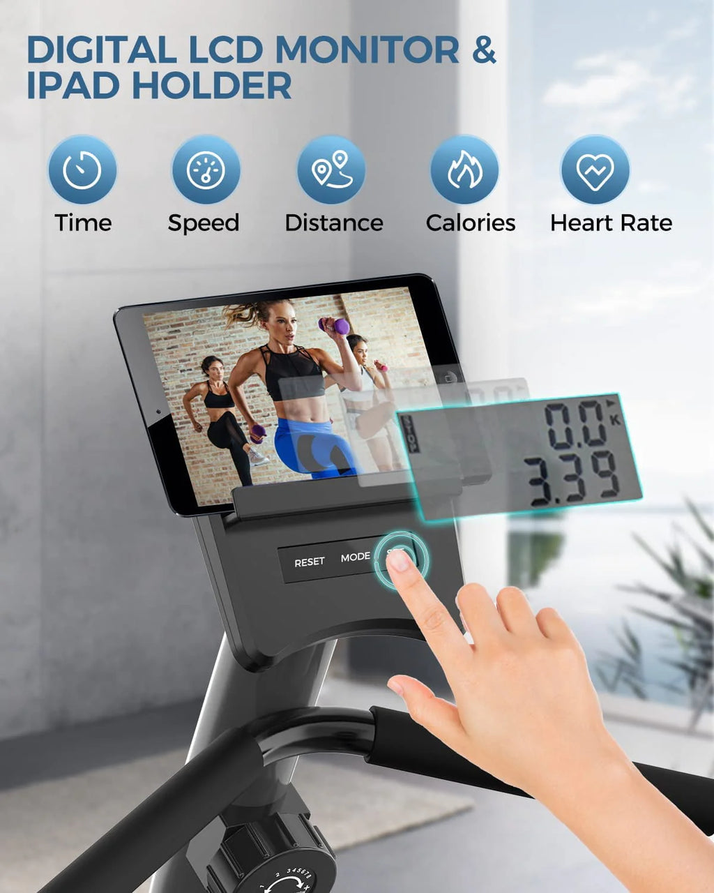 Magnetic Recumbent Exercise Bike 330lbs Blue X426909