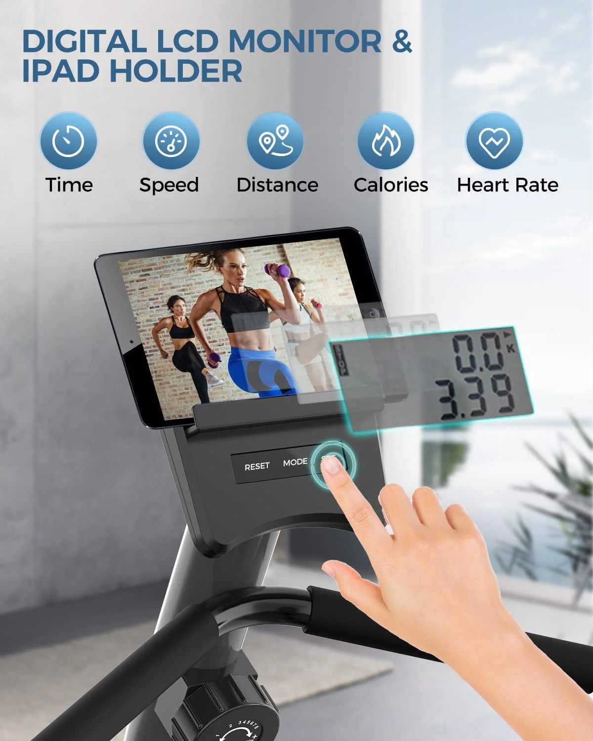 Magnetic Recumbent Exercise Bike 330lbs Blue X426909
