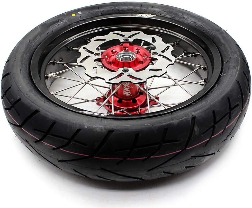 Red Hub Supermoto Wheels with CST Tires Z2460