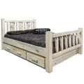 Solid Wood Queen Storage Bed P81759