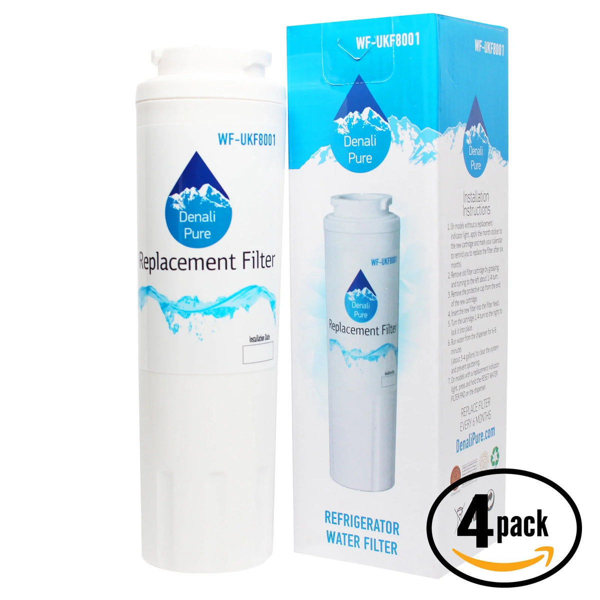4-Pack Replacement Refrigerator Water Filter Cartridge Z9121