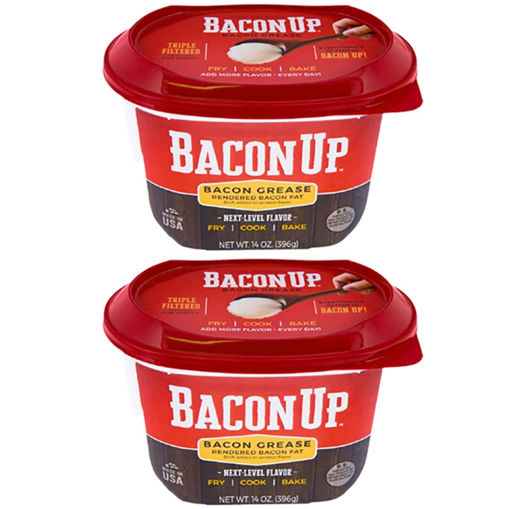 14 Ounce Tub of Bacon Grease for Cooking (2-pack) E475