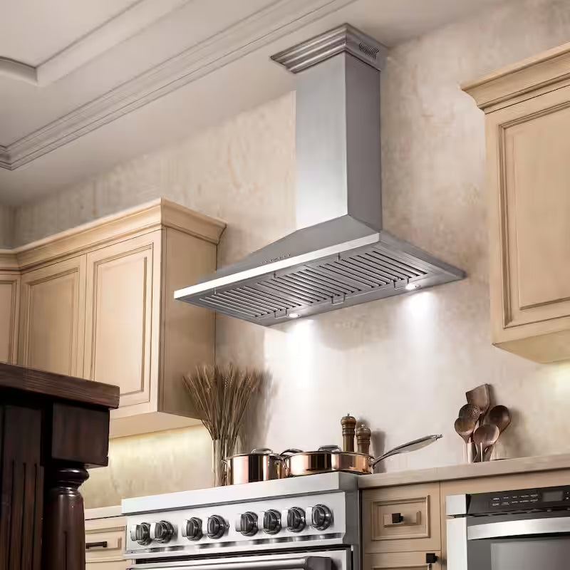 36 in. 400 CFM Ducted Wall Mount Range Hood in Stainless Steel A1361