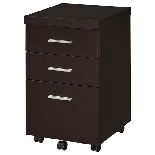 3 Drawer Mobile File Cabinet Cappuccino Z86274