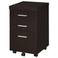 3 Drawer Mobile File Cabinet Cappuccino Z86274