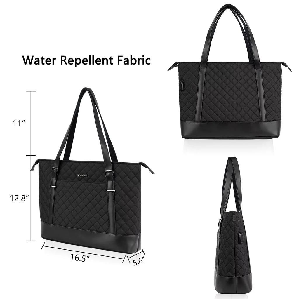 15.6" Black Laptop Tote Bag X7483
