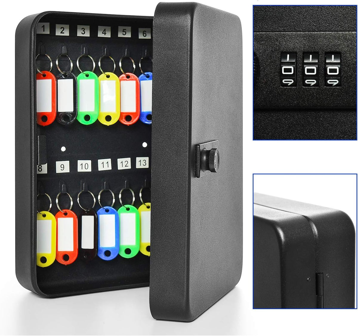 28 Key Steel Security Lock Box with Combination Lock, Pack of 2 N30580