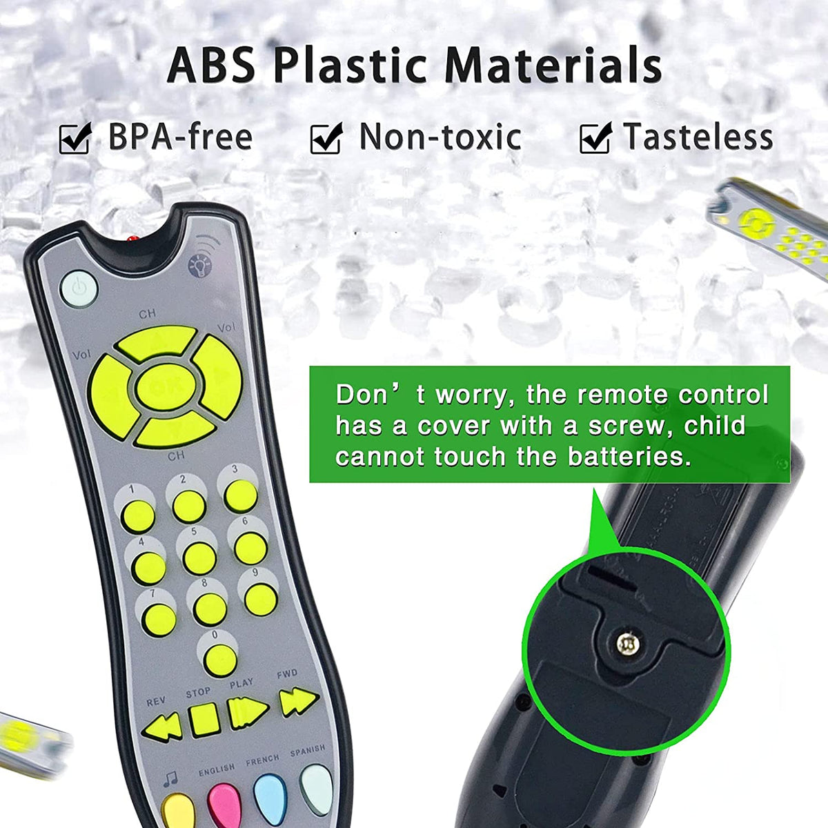 Gray TV Remote Control Toy with Light and Sound R632