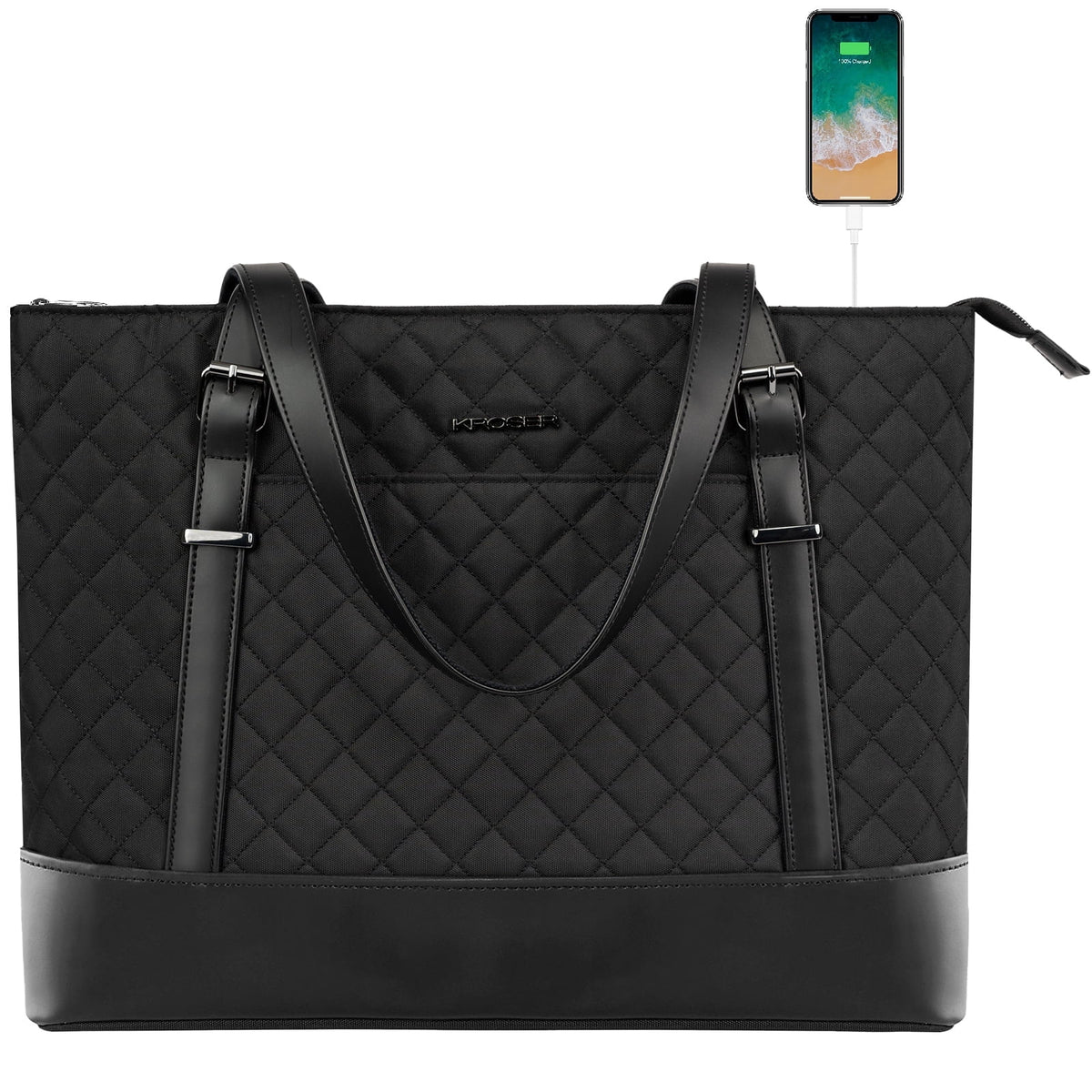 15.6" Black Laptop Tote Bag X7483