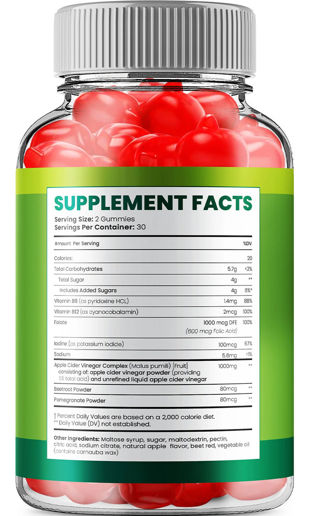 Keto ACV Gummies 1000MG with Folic Acid Beet Root 60 Gummies E879967