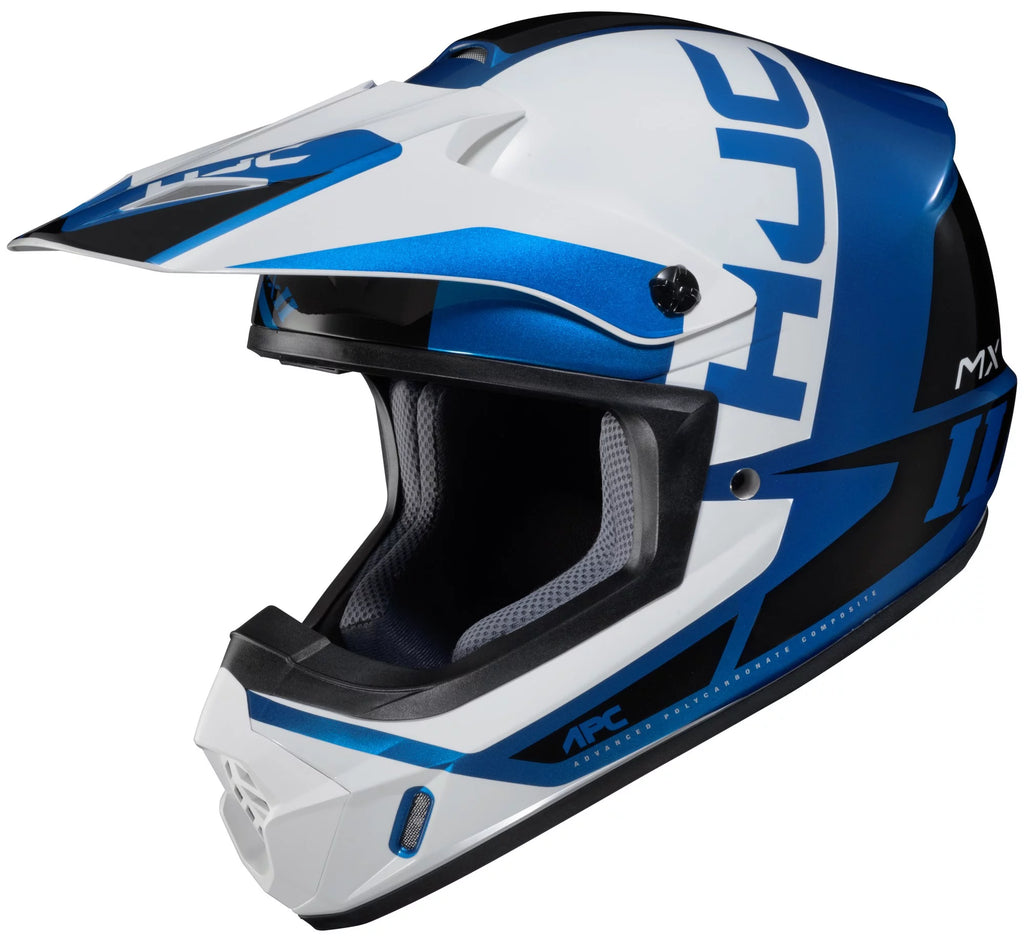 Blue White Offroad Helmet L2615