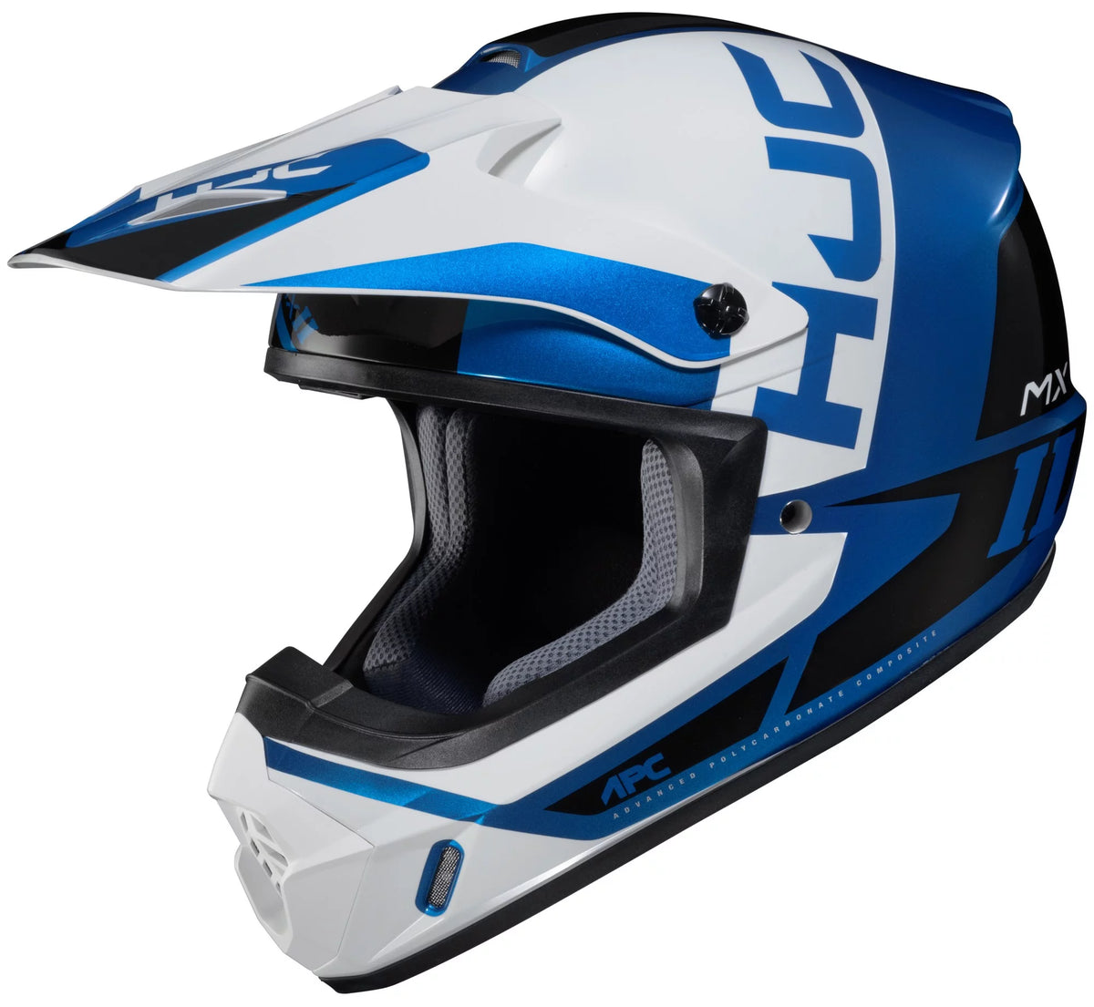 Blue White Offroad Helmet L2615