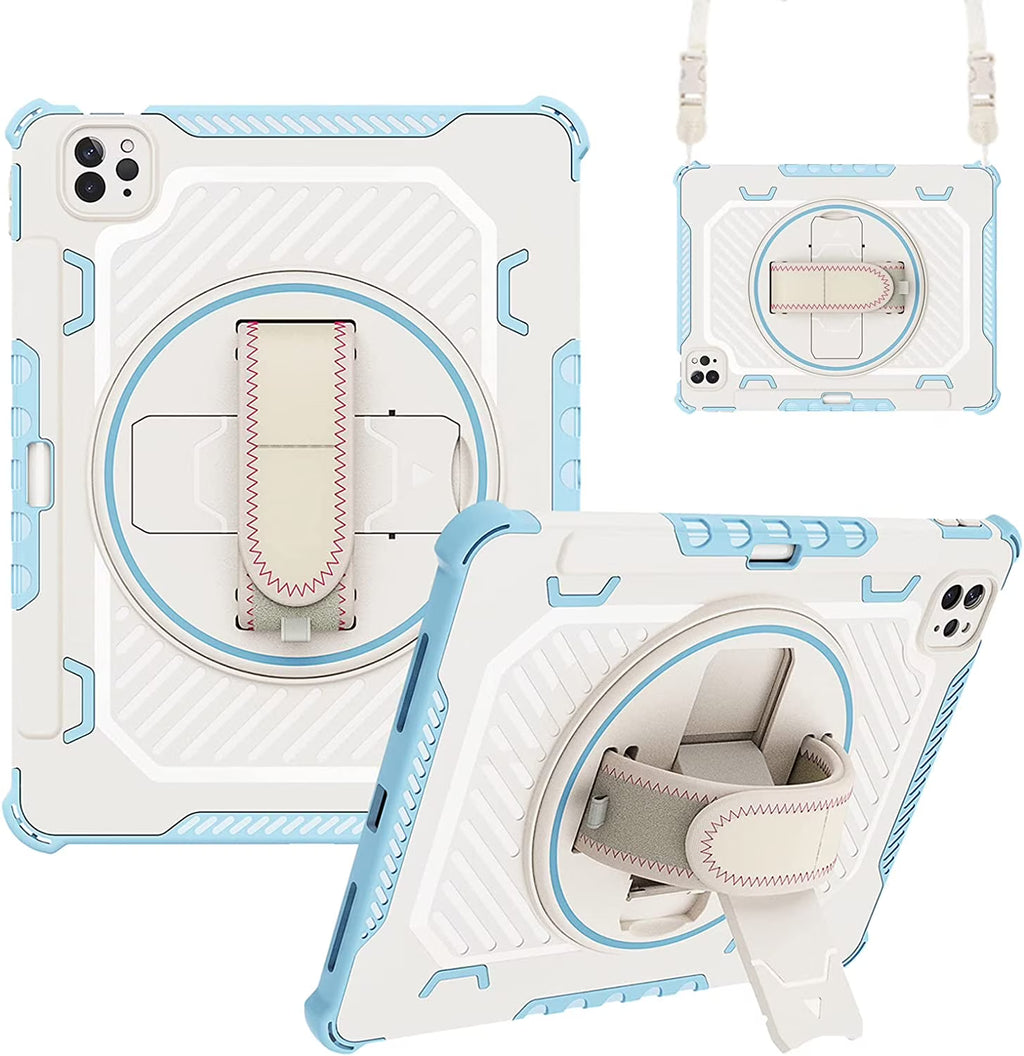 Heavy Duty Protective Cover with Rotating Hand Strap & Stand for Xiaomi Mi Pad 5 Pro 12.4 inch Q999252