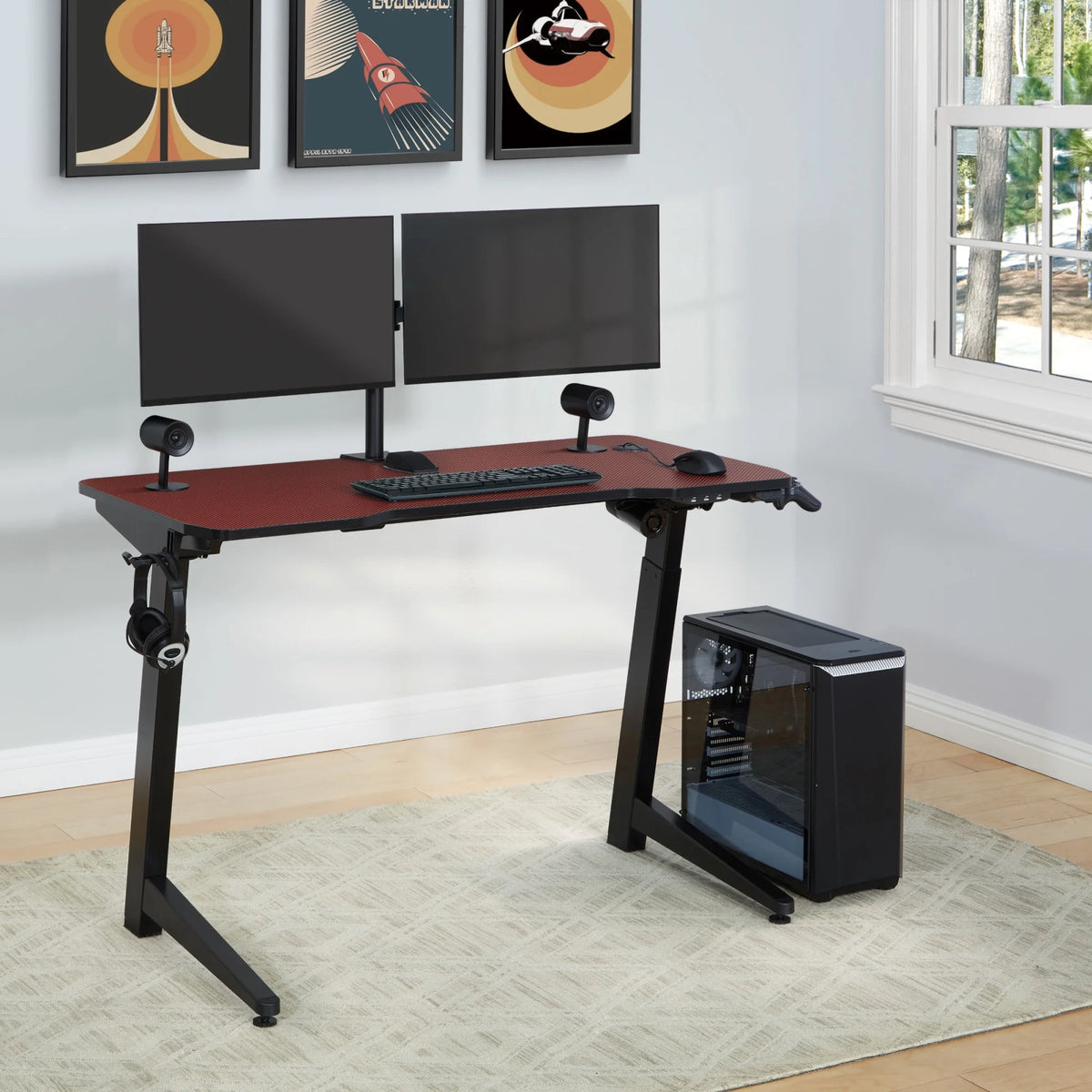 Red Electric Gaming Desk S326120