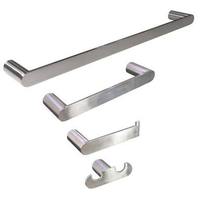 4 Piece Brushed Nickel Bathroom Hardware Set A968746