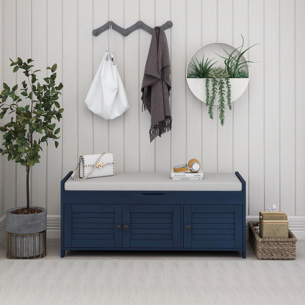 Blue Storage Bench R48363