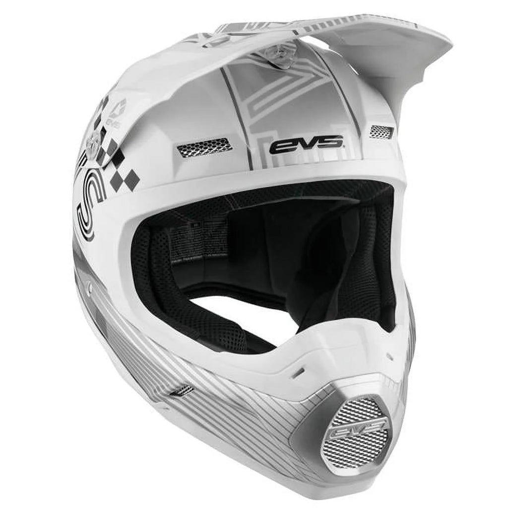 White Large Full Face Motorcycle Helmet Y3392