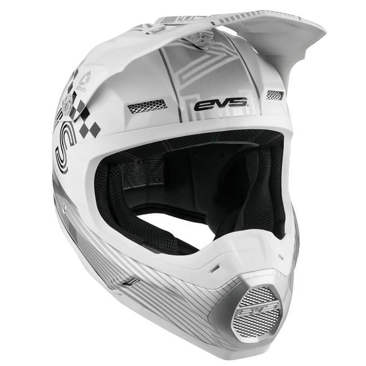 White Large Full Face Motorcycle Helmet Y3392
