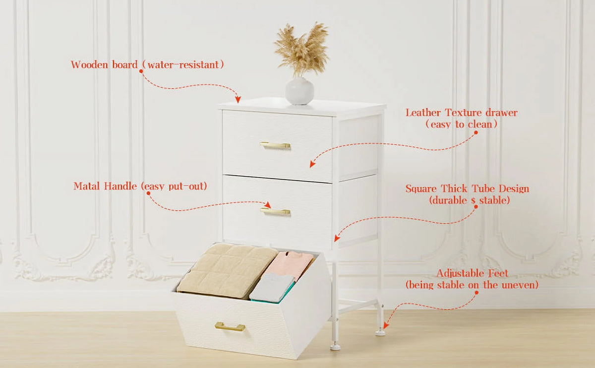 3 Drawer Nightstand V491723