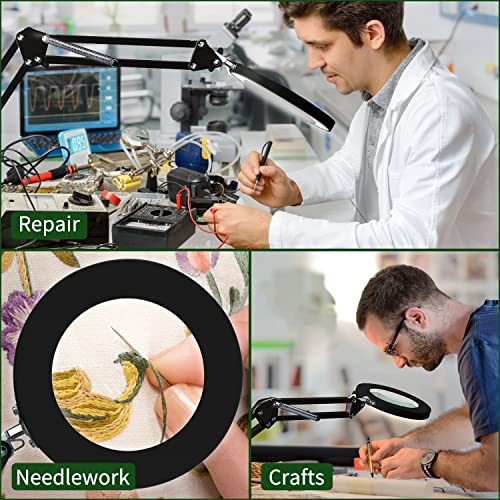 10X Magnifying Desk Lamp with Clamp, White A860332