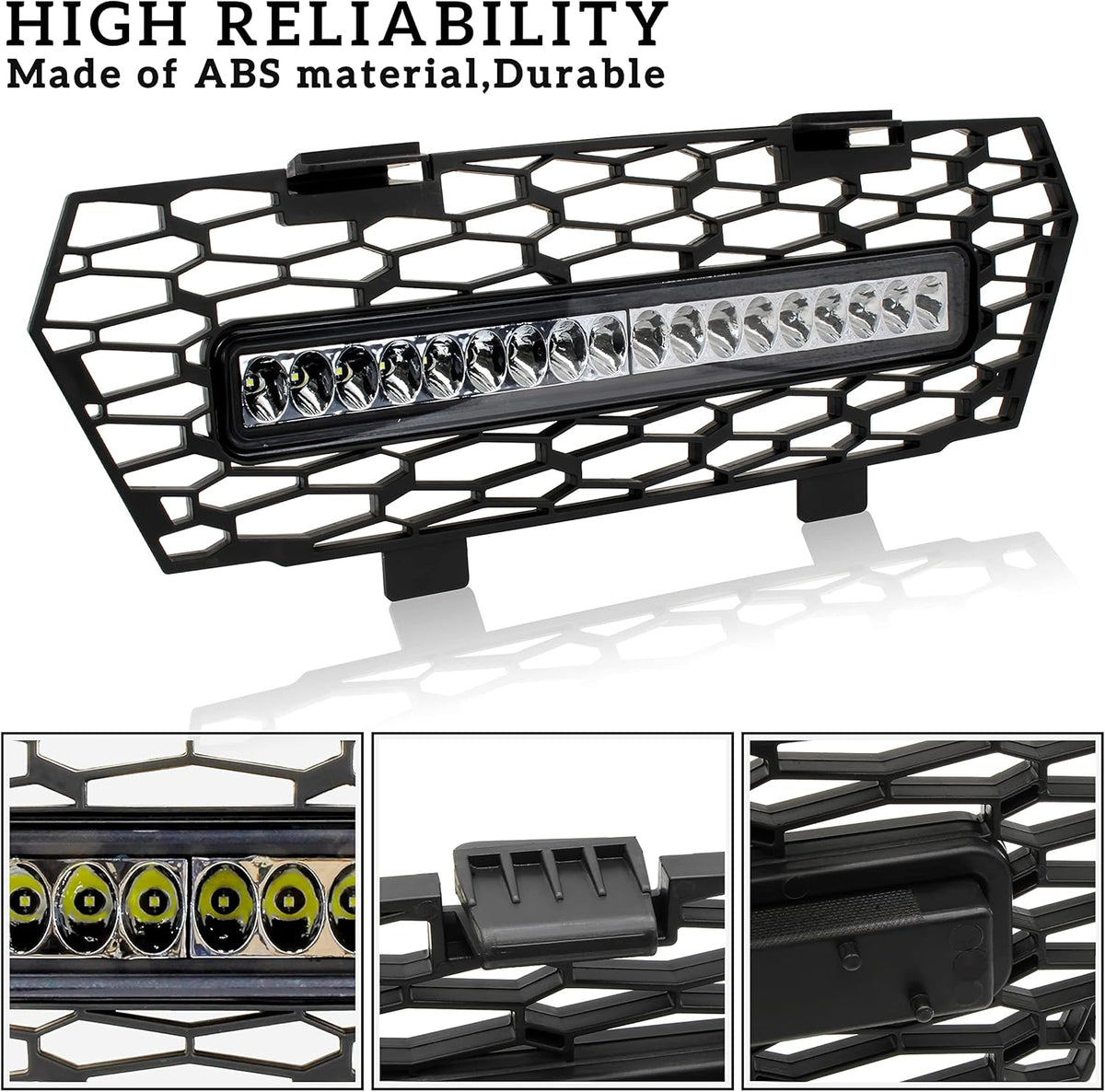 Mesh Grille with LED Light Bar for Polaris General 4 1000 M505457