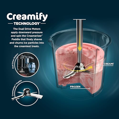 Silver Ice Cream Maker with 2 Pint Containers & Lids W3095