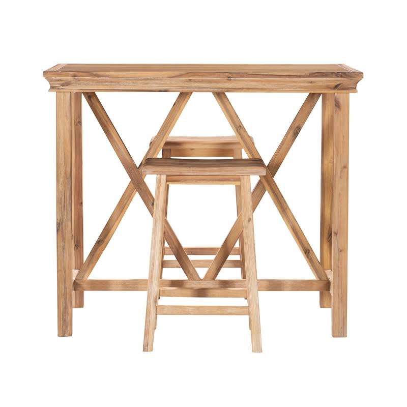 Three Piece Tavern Set in Natural Brown E817666