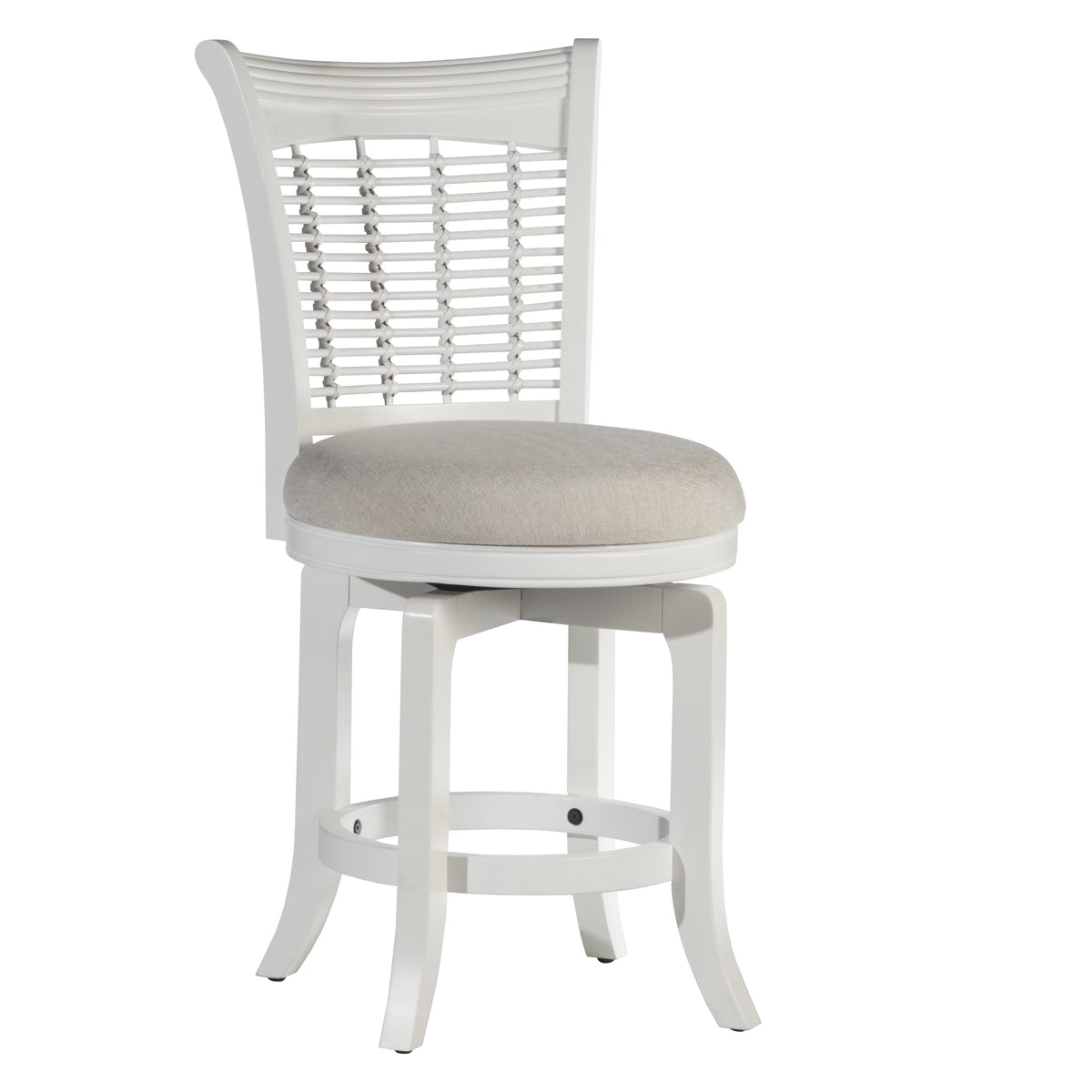 White Wood Counter Height Swivel Stool D763324