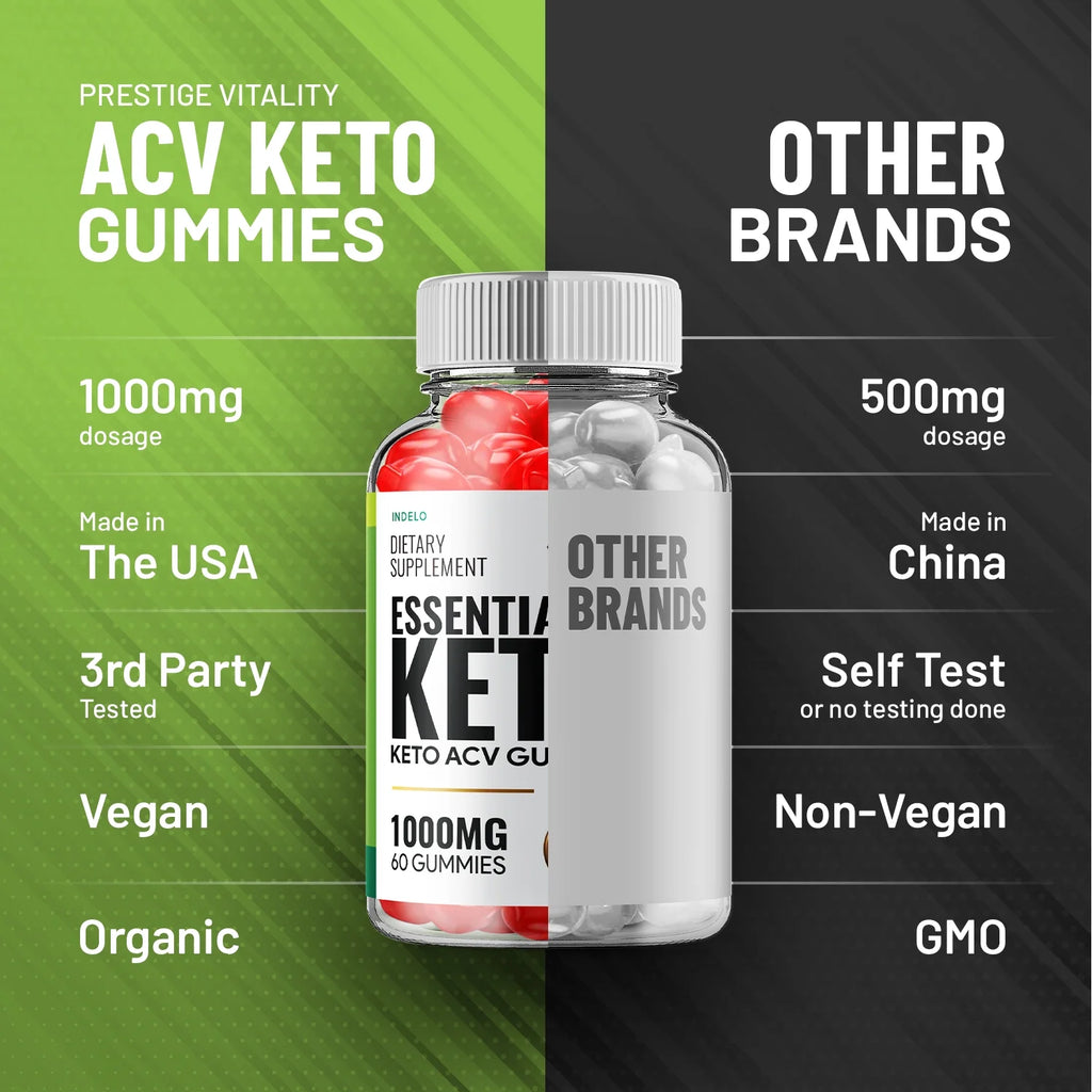 Keto ACV Gummies 1000MG with Folic Acid Beet Root 60 Gummies E879967