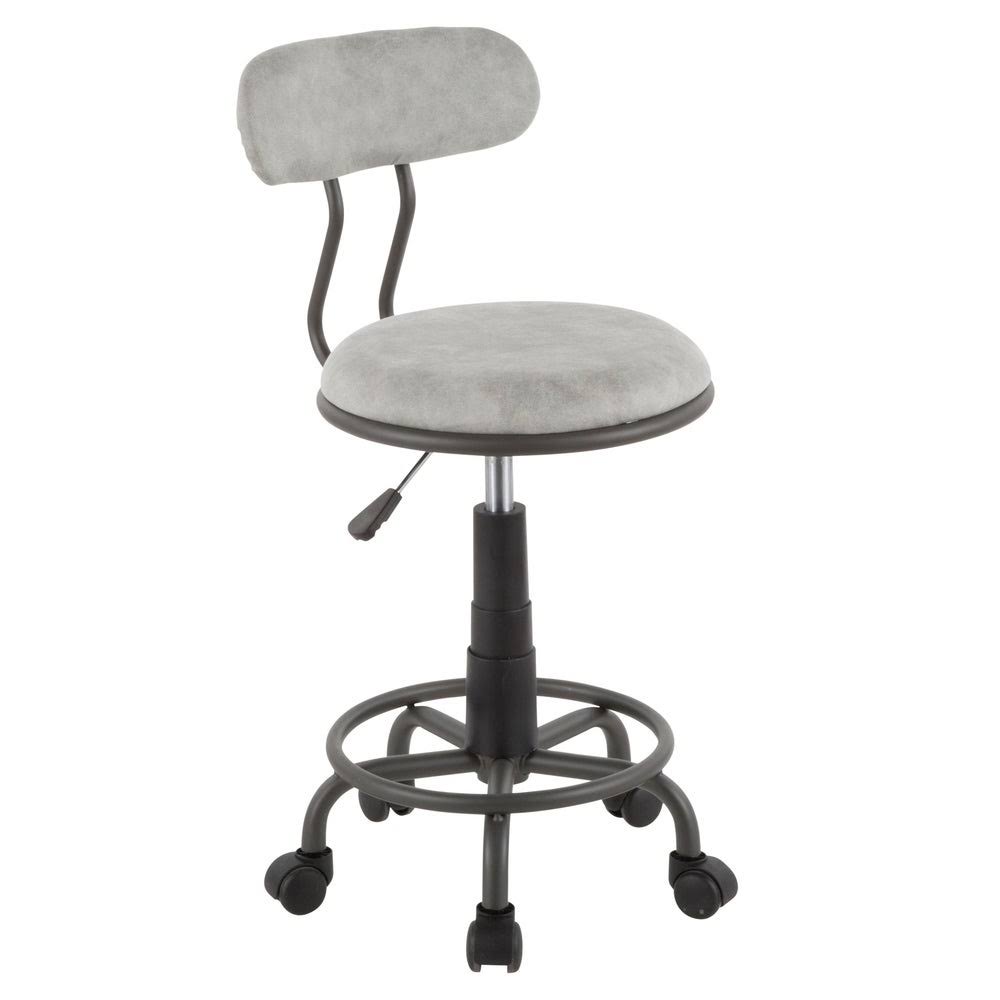 Adjustable Task Chair Camel Faux Leather C124