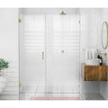 Frameless Shower Door Wall Hinge Satin Brass in Gold K64829