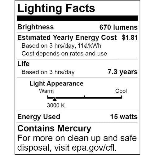 Compact Fluorescent Light Bulb S58562