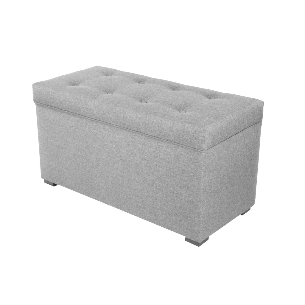 Tufted Storage Bench Gray Z751063