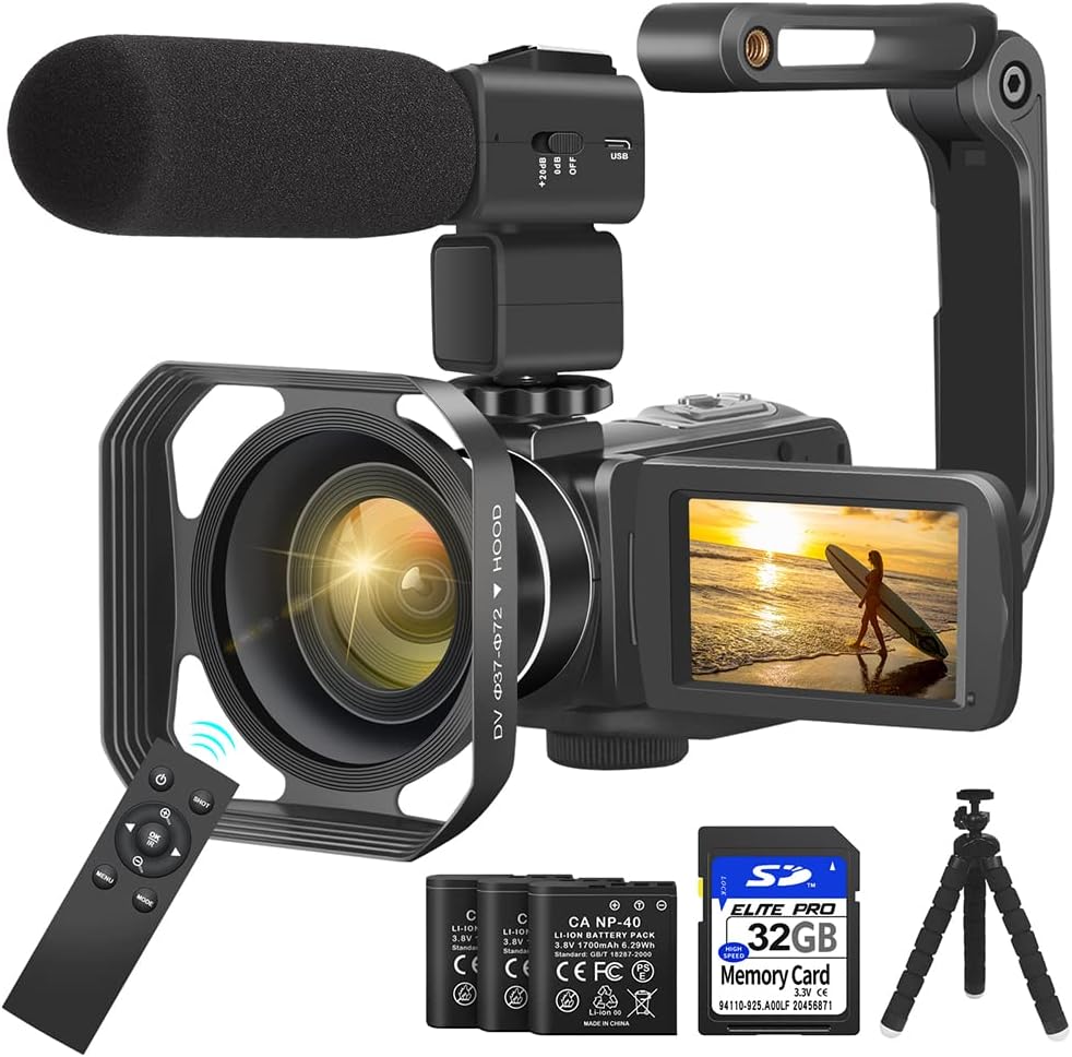 4K 56MP Camcorder with External Mic Z920552