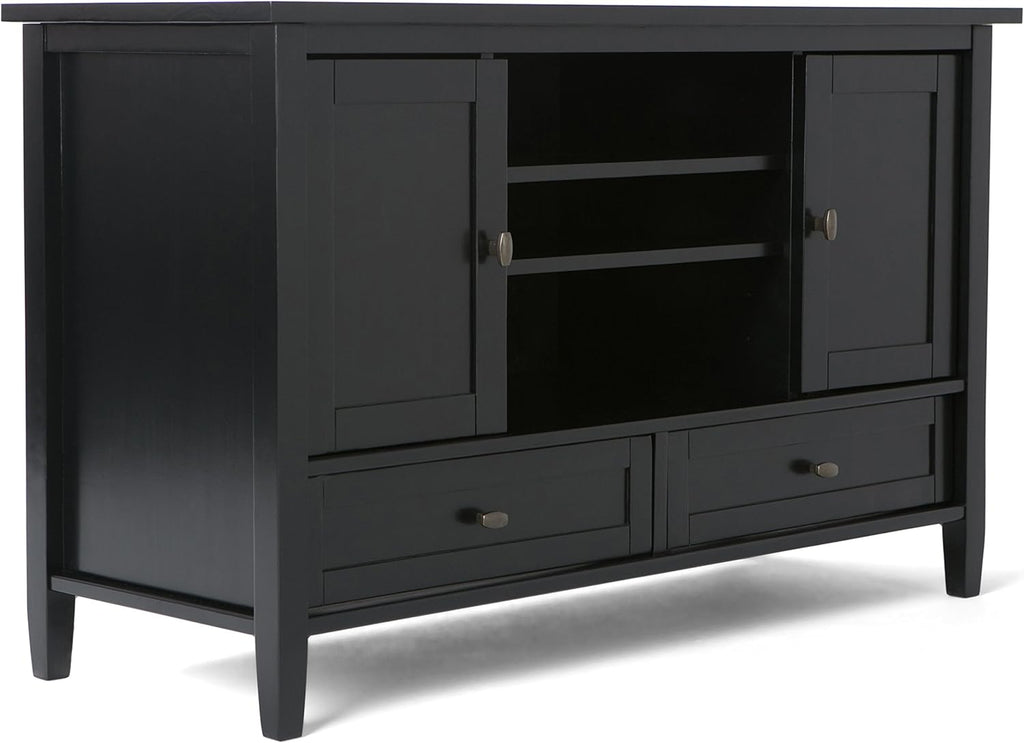 47 inch Wide Rustic Natural Aged Brown Solid Wood TV Media Stand H425