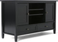 47 inch Wide Rustic Natural Aged Brown Solid Wood TV Media Stand H425