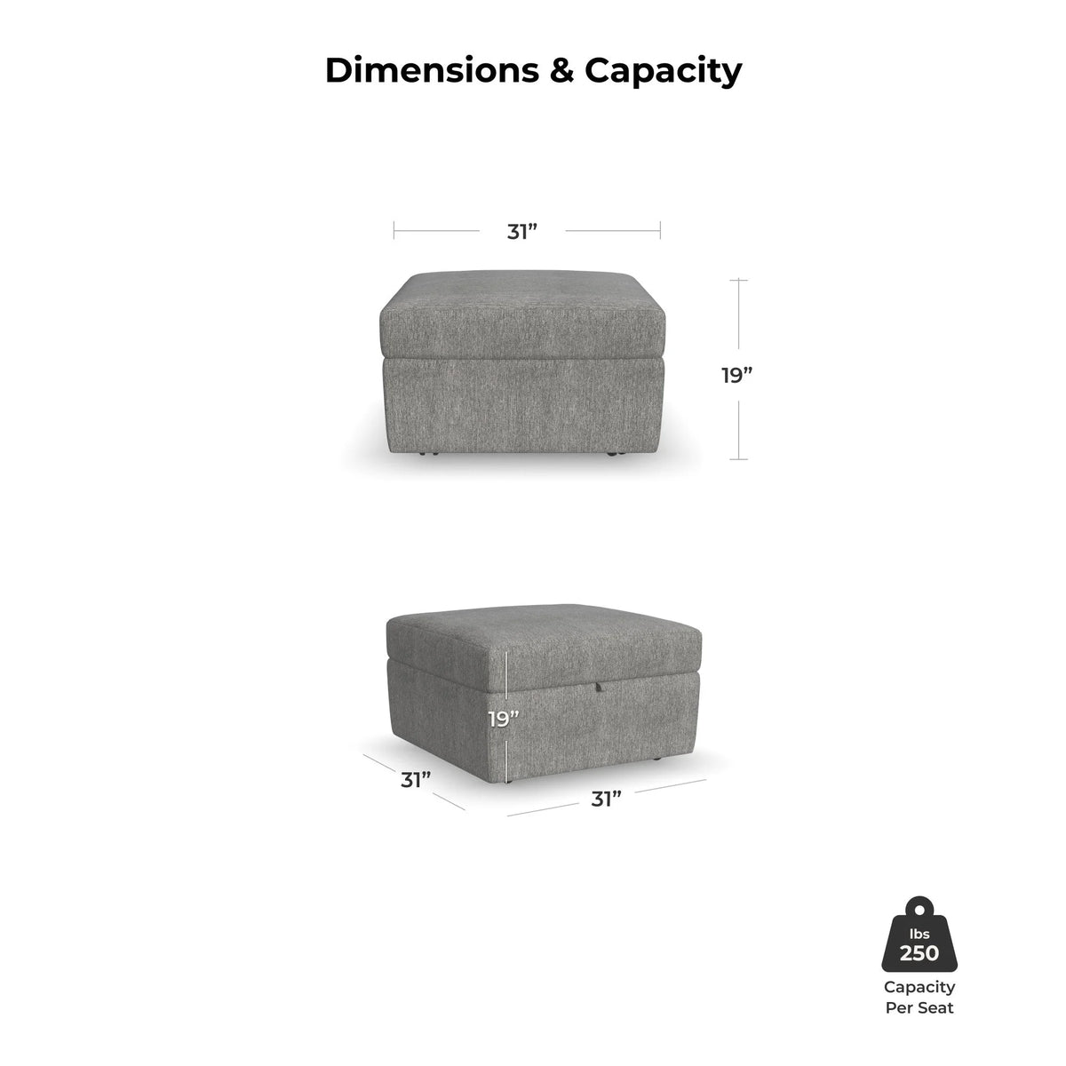 Pebble Ottoman with Storage Y793892