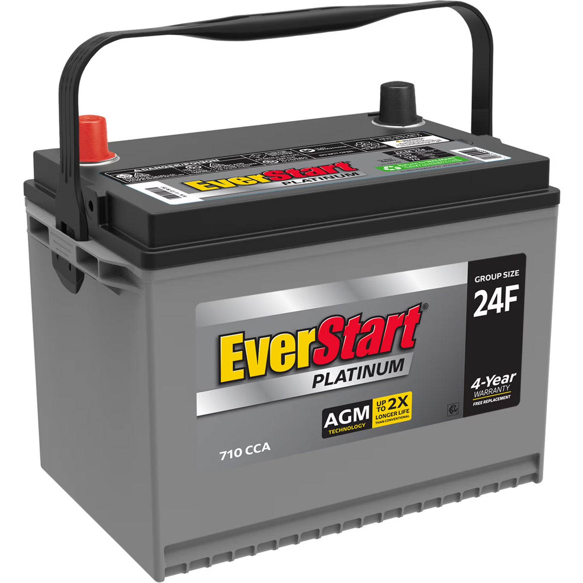 AGM Automotive Battery, Group Size 24F 12 Volt, 710 CCA O318