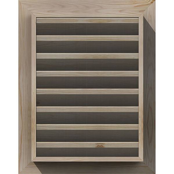 Unfinished Pine Vertical Gable Vent Q3706